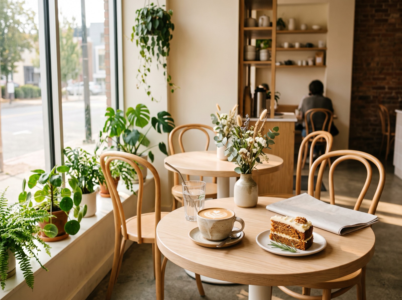 Rincón de la cafetería de Pastelería Onandia